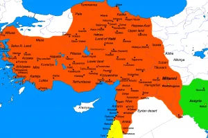 Map of Hittite Empire at its Greatest Extend