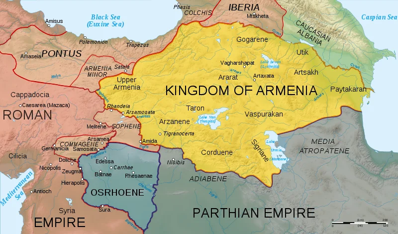 Arsacid Armenia Arshakunyan Arshagounian map