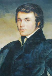 Khachatur Abovian - Portrait by Ludwig von Maydell (1831)