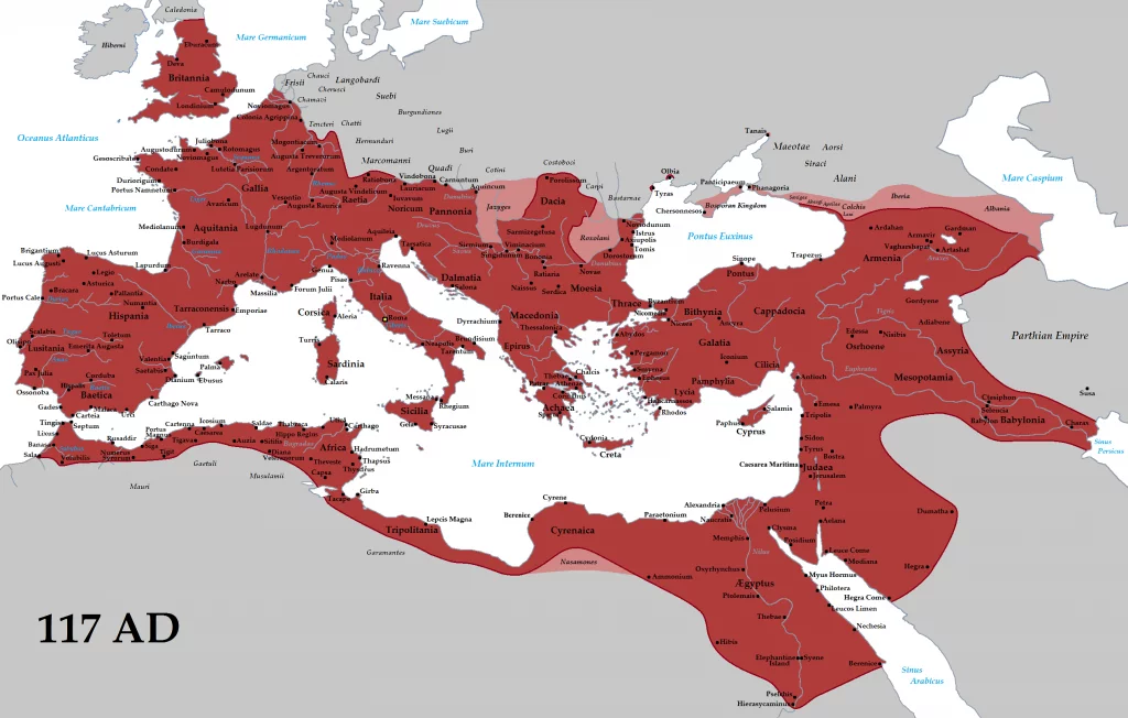 The Map of Roman Empire