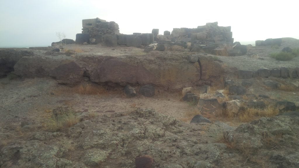 The remains at the archaeological site of ancient Armavir