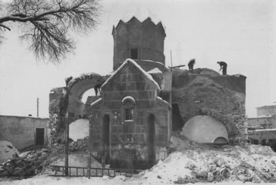 The basilica of the Holy Mother of God, being demolished in 1936