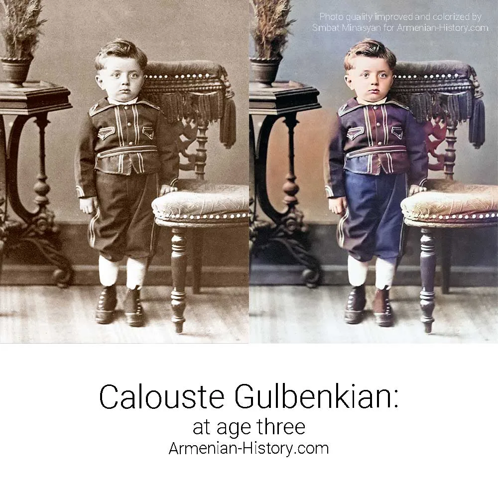 Calouste Gulbenkian at age three