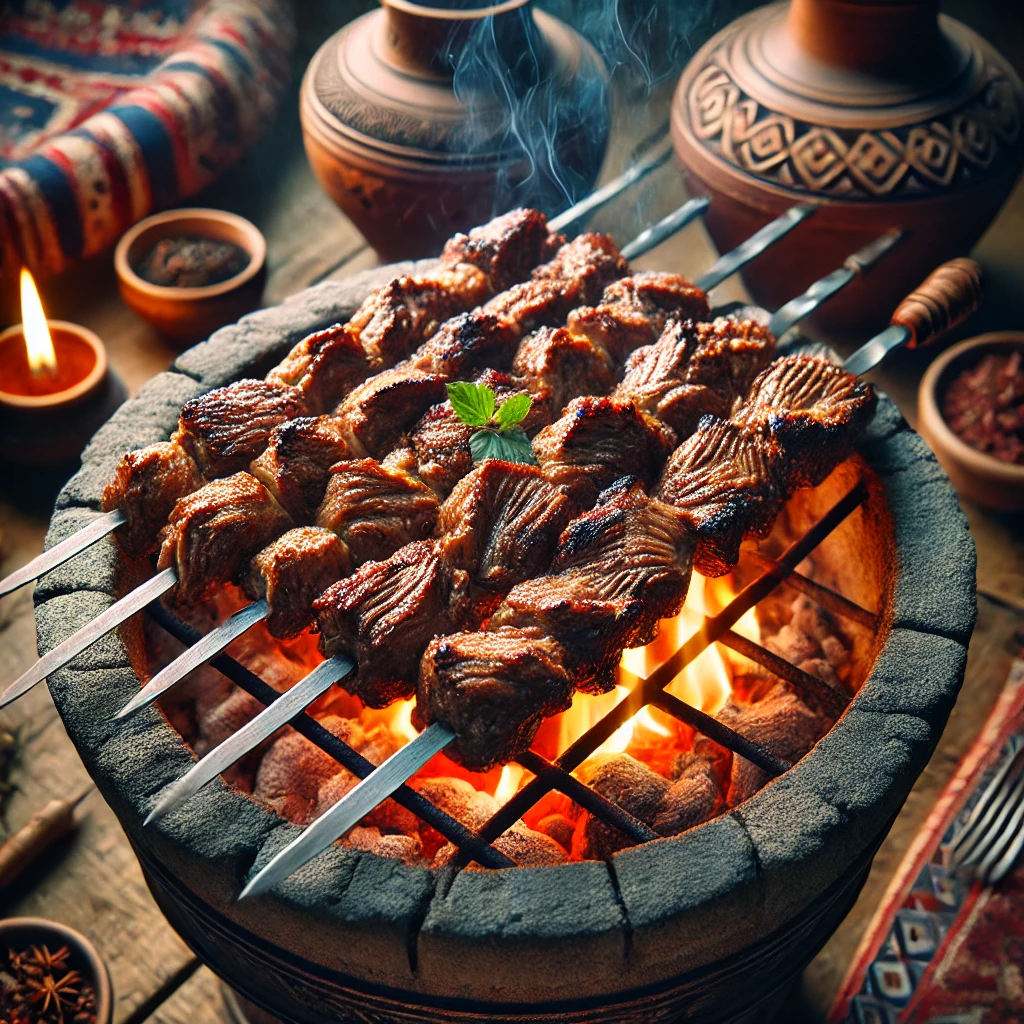 Khorovats (Armenian BBQ)
Khorovats, the Armenian version of barbecue, involves marinated meats grilled over an open flame. It is a staple at family gatherings and celebrations.