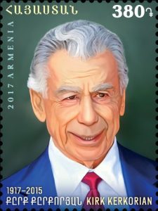 Kerkorian on a 2017 postage stamp of Armenia